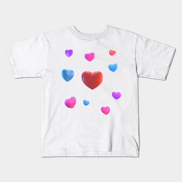 hearts Kids T-Shirt by Mauro_t_shirts